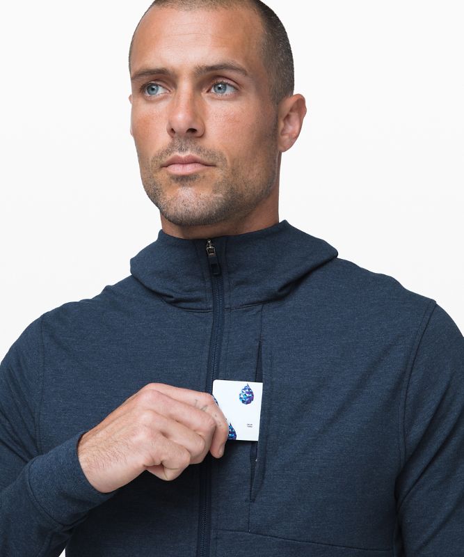 Sudadera con Capucha Lululemon City Sweat Zip Hombre Azul Marino | 62190-XOCY