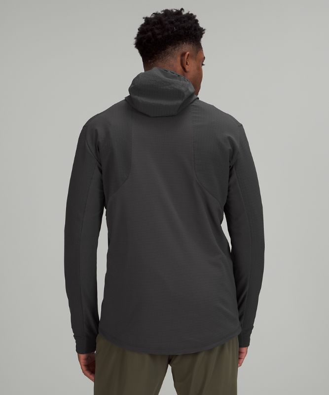 Sudadera con Capucha Lululemon Cold Terrain 3/4 Zip Fleece Hombre Grises Oscuro | 96703-CDVE