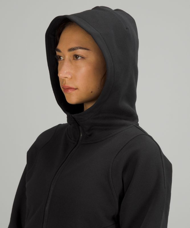 Sudadera con Capucha Lululemon Cotton French Terry Zip Mujer Negros | 61875-FPUG