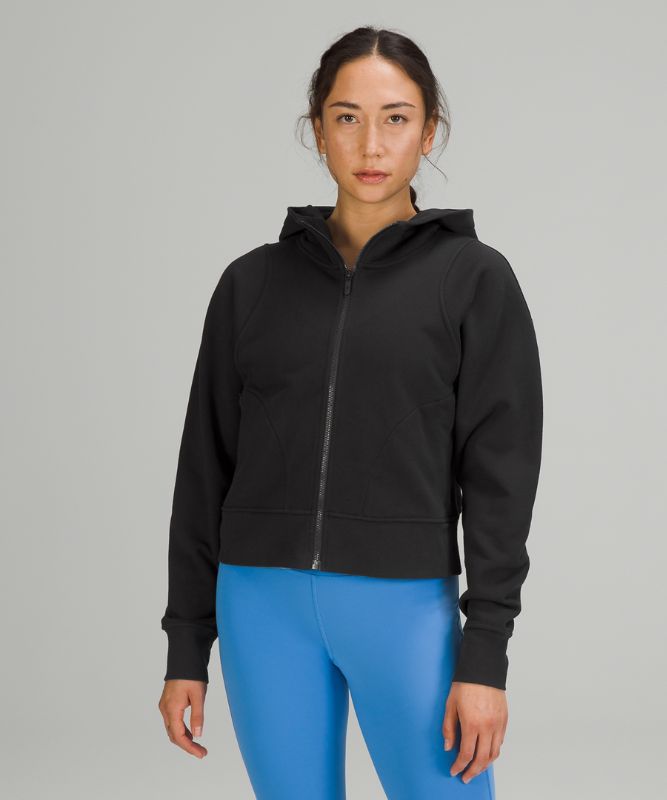 Sudadera con Capucha Lululemon Cotton French Terry Zip Mujer Negros | 61875-FPUG