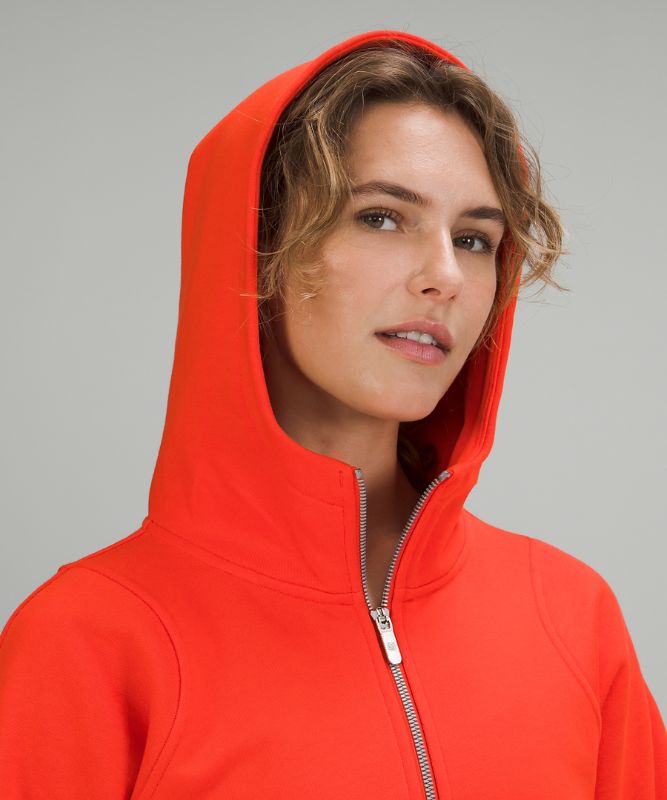 Sudadera con Capucha Lululemon Cotton French Terry Zip Mujer Rojos | 48731-BQIK