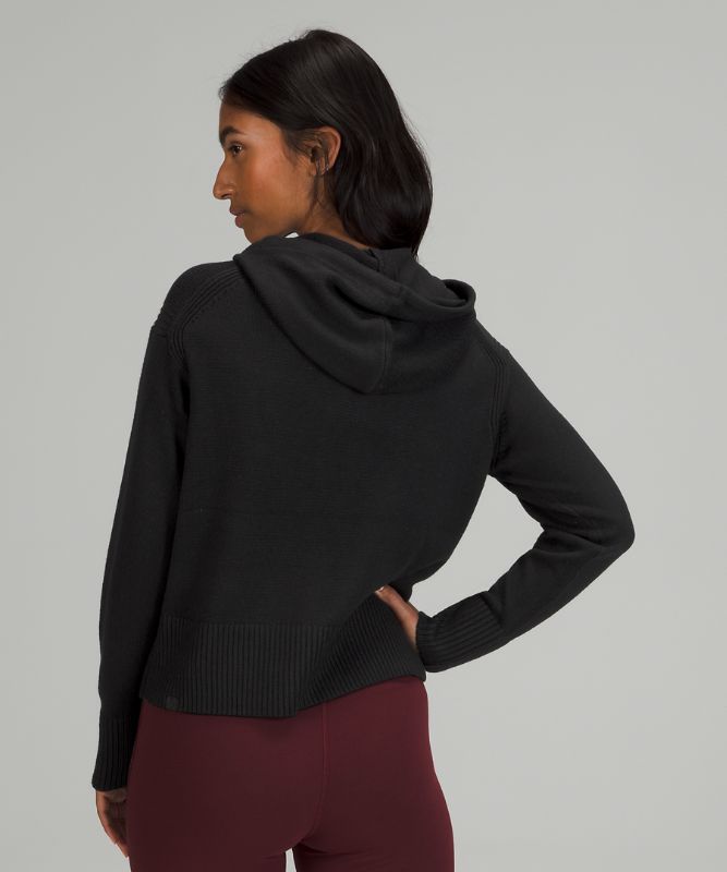 Sudadera con Capucha Lululemon Double Knit Sweater Mujer Negros | 64251-WVRG