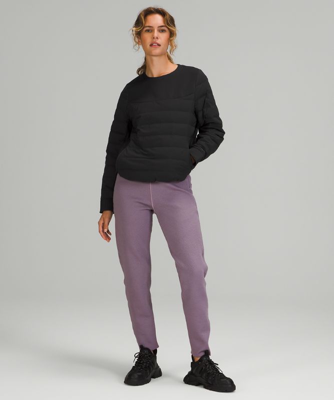 Sudadera con Capucha Lululemon Down and Around Crew Mujer Negros | 58643-NUCA