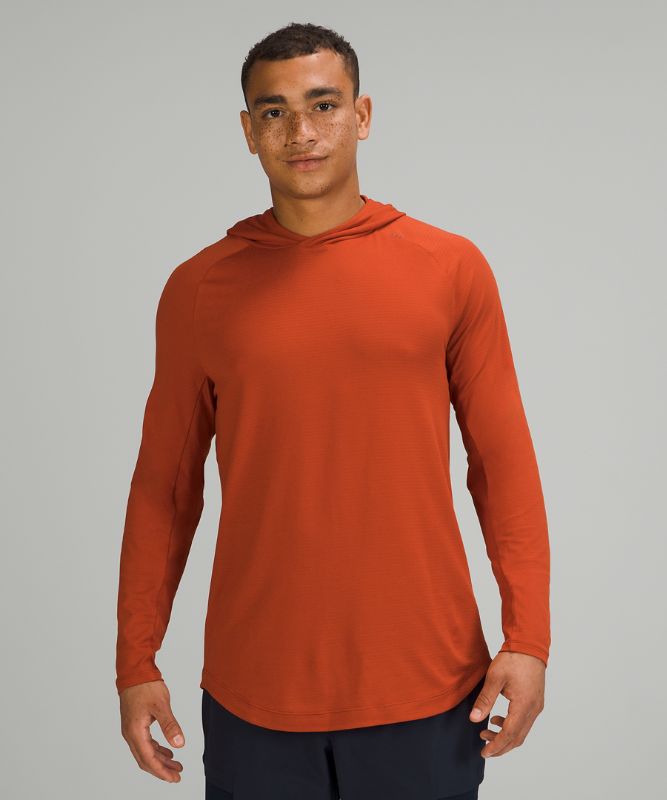 Sudadera con Capucha Lululemon Drysense Hombre Rojos Oscuro | 13504-VDBC