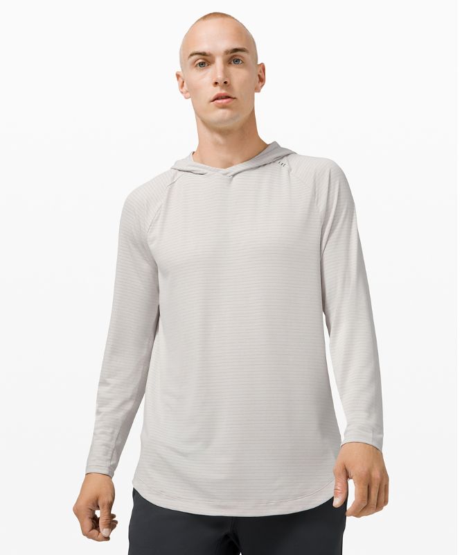 Sudadera con Capucha Lululemon Drysense Hombre Heathered Vapor | 24673-FBDN