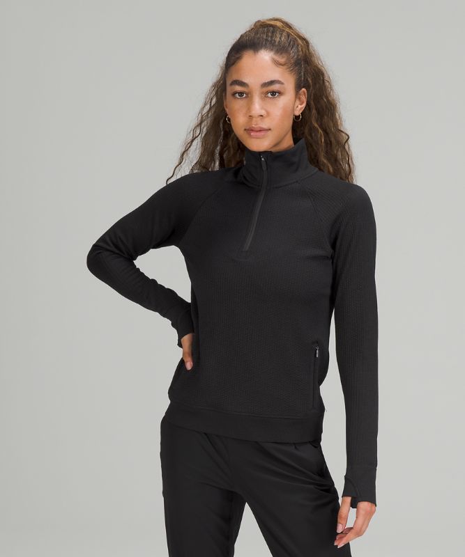 Sudadera con Capucha Lululemon Engineered Warmth Half-Zip Mujer Negros Negros | 18597-SXMW