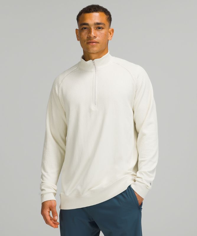 Sudadera con Capucha Lululemon Engineered Warmth Half-Zip Hombre Blancos Blancos | 74965-RZFB