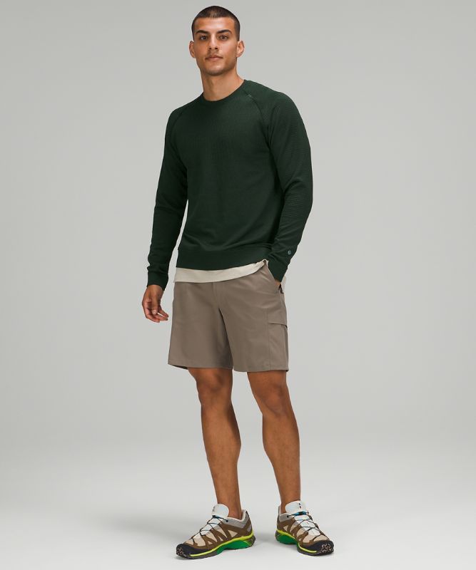 Sudadera con Capucha Lululemon Engineered Warmth Long Sleeve Crew Hombre Verdes Verdes | 95681-TWVO