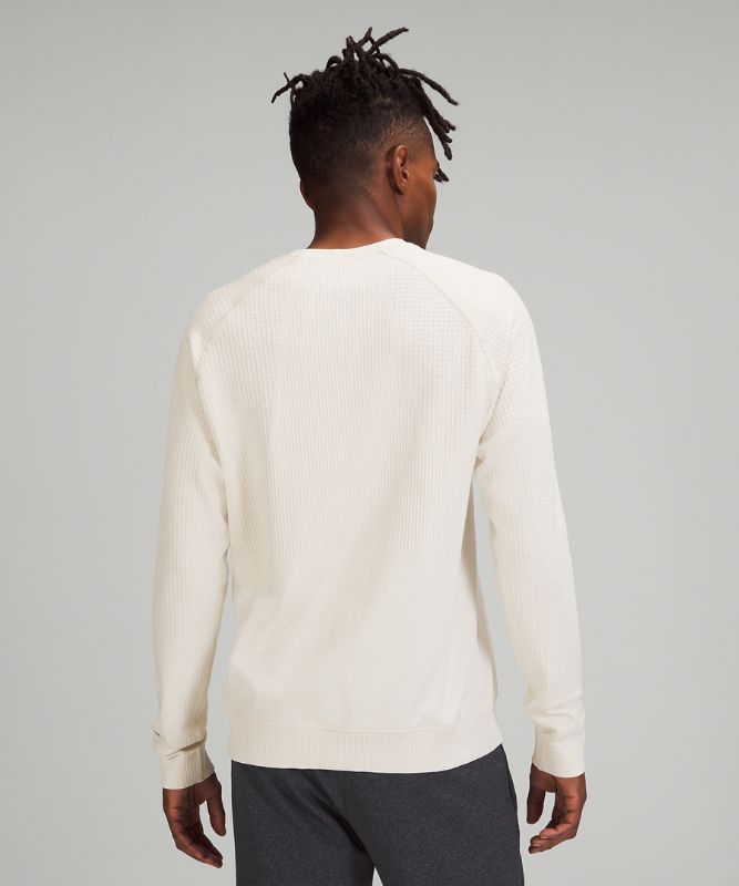 Sudadera con Capucha Lululemon Engineered Warmth Long Sleeve Crew Hombre Blancos Blancos | 57134-BEVP