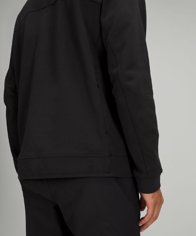 Sudadera con Capucha Lululemon French Terry Oversized Long Sleeve Crew Hombre Negros | 08267-KFUM