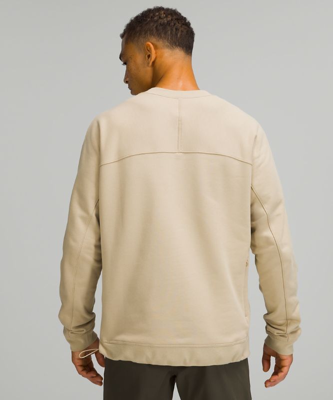 Sudadera con Capucha Lululemon French Terry Oversized Long Sleeve Crew Hombre Trench | 80952-HLJT