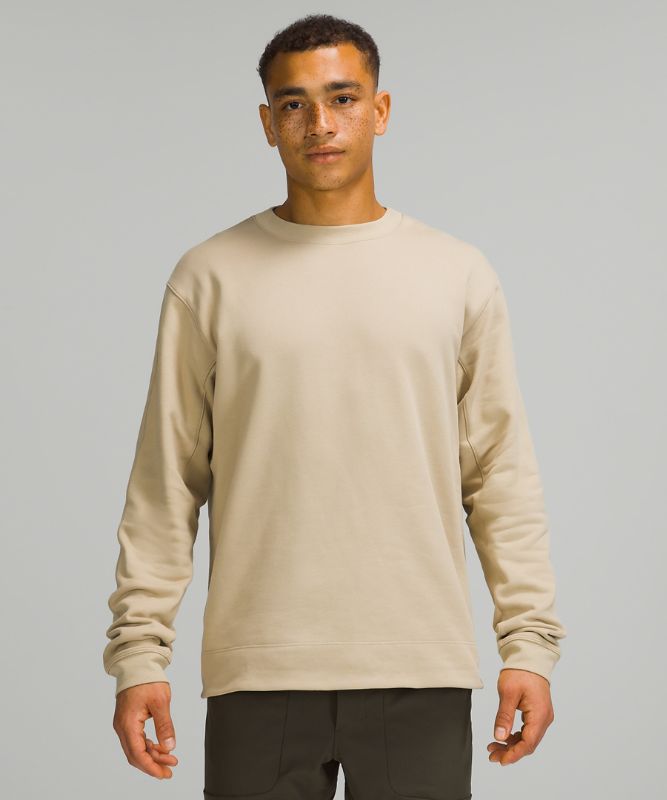 Sudadera con Capucha Lululemon French Terry Oversized Long Sleeve Crew Hombre Trench | 80952-HLJT