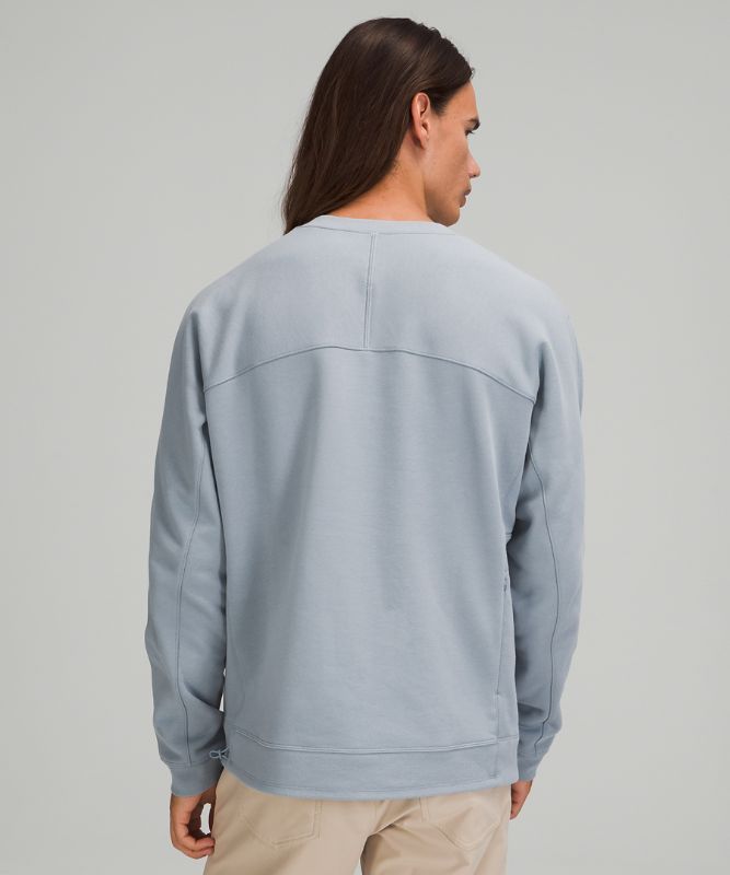 Sudadera con Capucha Lululemon French Terry Oversized Long Sleeve Crew Hombre Chambray | 68135-ISRD