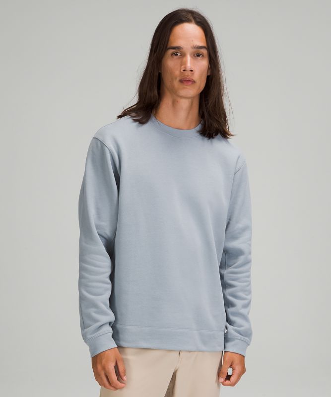 Sudadera con Capucha Lululemon French Terry Oversized Long Sleeve Crew Hombre Chambray | 68135-ISRD