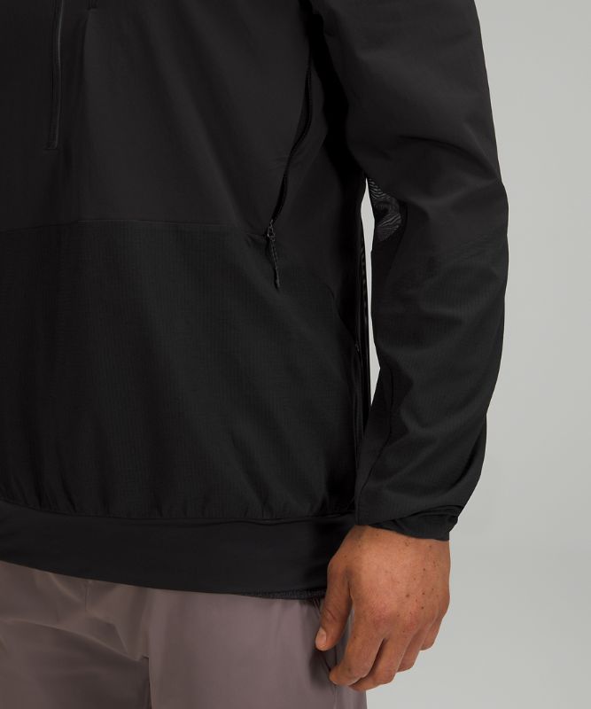 Sudadera con Capucha Lululemon Lightweight Running Half-Zip Hombre Negros | 45892-XCLR