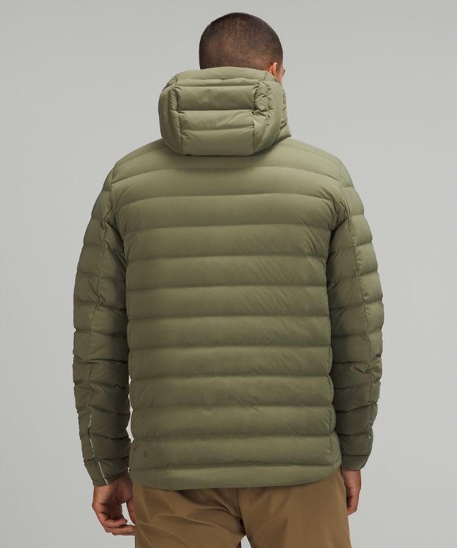 Sudadera con Capucha Lululemon Navigation Stretch Down Hombre Verde Oliva | 21847-UZOG