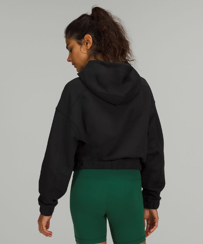 Sudadera con Capucha Lululemon Relaxed Cropped Mujer Negros | 95632-HZCB