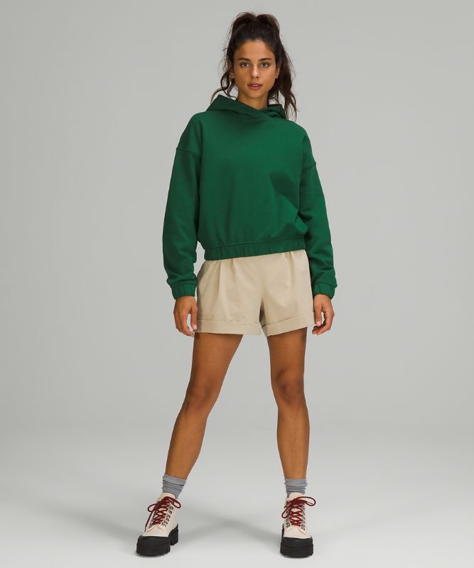 Sudadera con Capucha Lululemon Relaxed Cropped Mujer Verdes | 52136-MACH