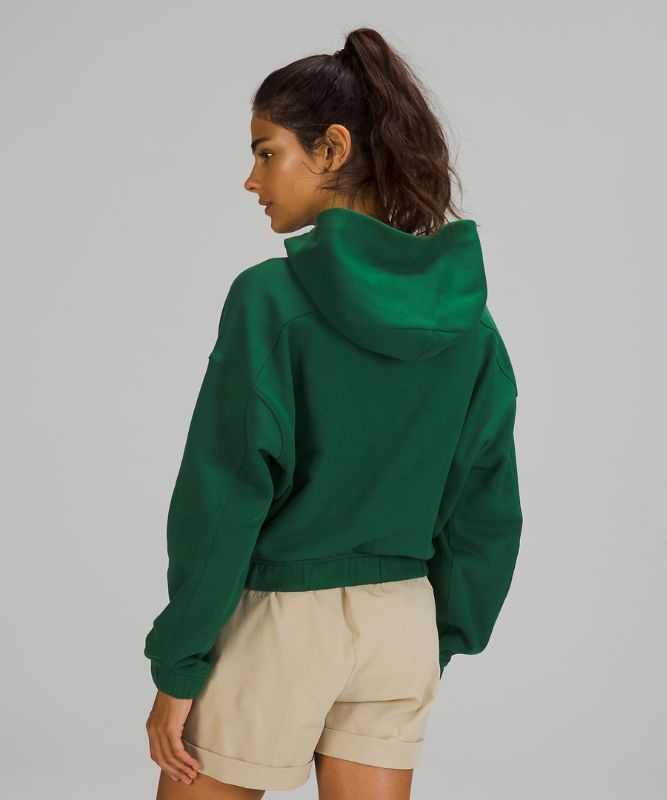 Sudadera con Capucha Lululemon Relaxed Cropped Mujer Verdes | 52136-MACH