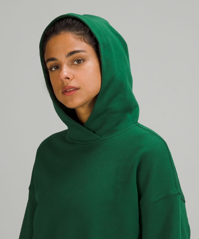 Sudadera con Capucha Lululemon Relaxed Cropped Mujer Verdes | 52136-MACH