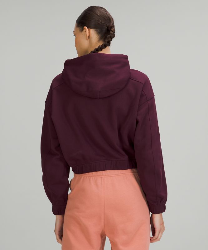 Sudadera con Capucha Lululemon Relaxed Cropped Mujer Cassis | 60348-DQTI