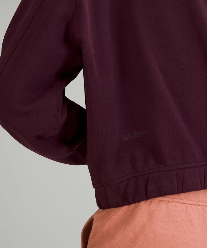 Sudadera con Capucha Lululemon Relaxed Cropped Mujer Cassis | 60348-DQTI