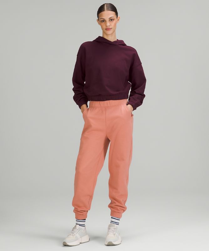 Sudadera con Capucha Lululemon Relaxed Cropped Mujer Cassis | 60348-DQTI