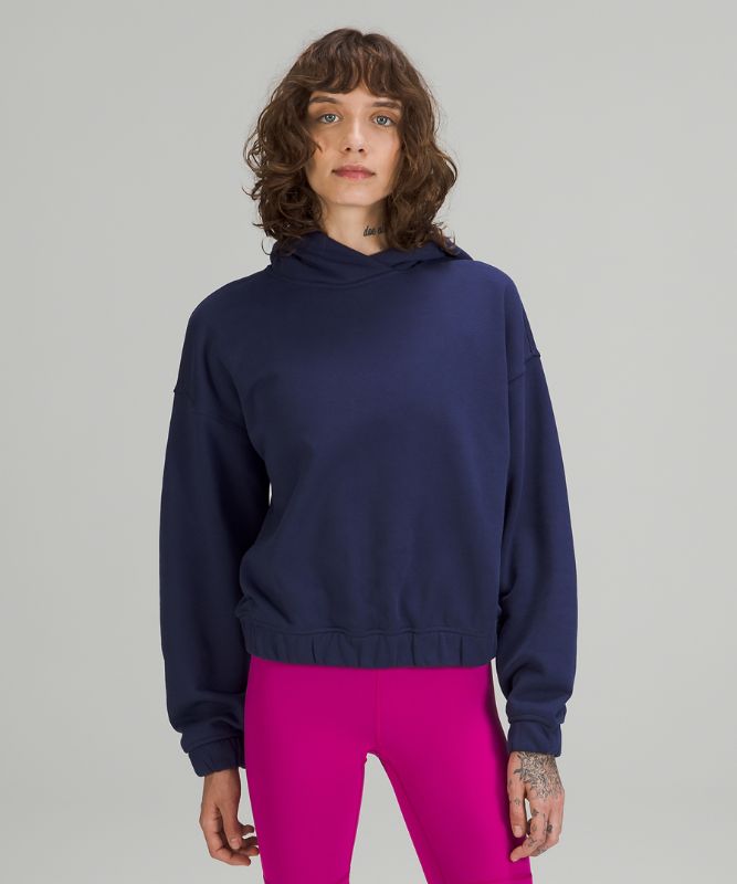 Sudadera con Capucha Lululemon Relaxed Cropped Mujer Night Sea | 19350-BKWZ