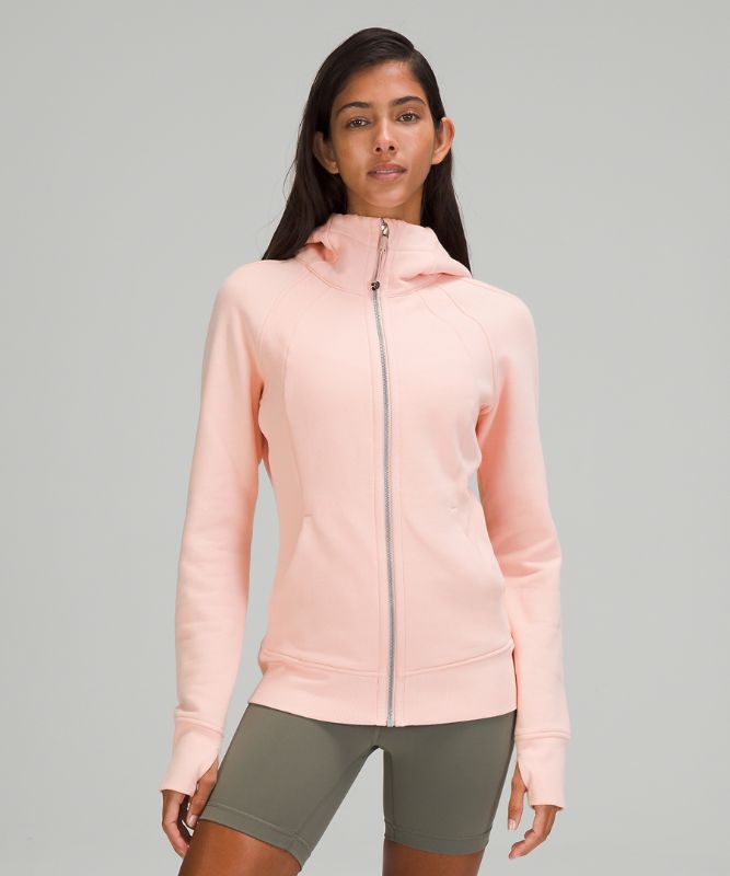 Sudadera con Capucha Lululemon Scuba Light Cotton Fleece Mujer Rosas Blancos | 48956-OPML