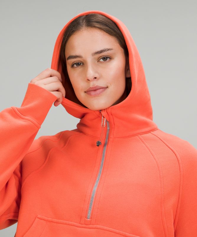 Sudadera con Capucha Lululemon Scuba Oversized 1/2 Zip Mujer Coral | 43915-JPZT