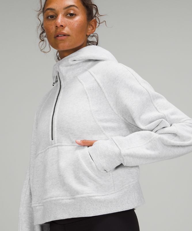 Sudadera con Capucha Lululemon Scuba Oversized 1/2 Zip Mujer Grises Claro | 97465-SXWI