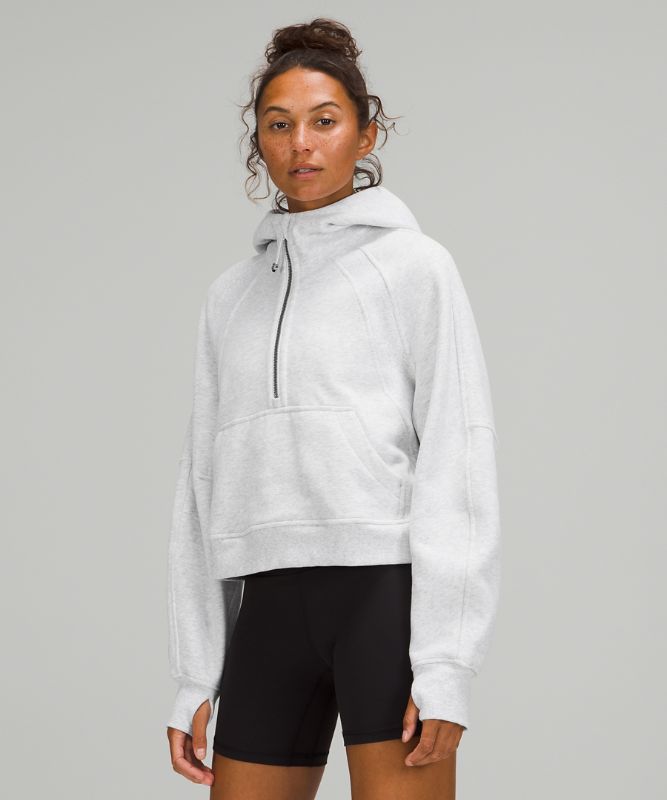 Sudadera con Capucha Lululemon Scuba Oversized 1/2 Zip Mujer Grises Claro | 97465-SXWI