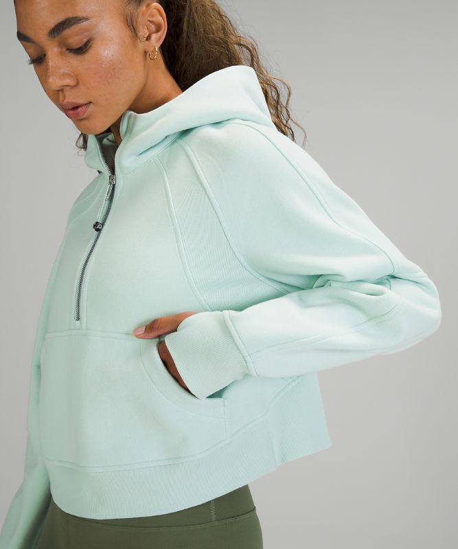 Sudadera con Capucha Lululemon Scuba Oversized 1/2 Zip Mujer Verde Menta | 95728-RHWL