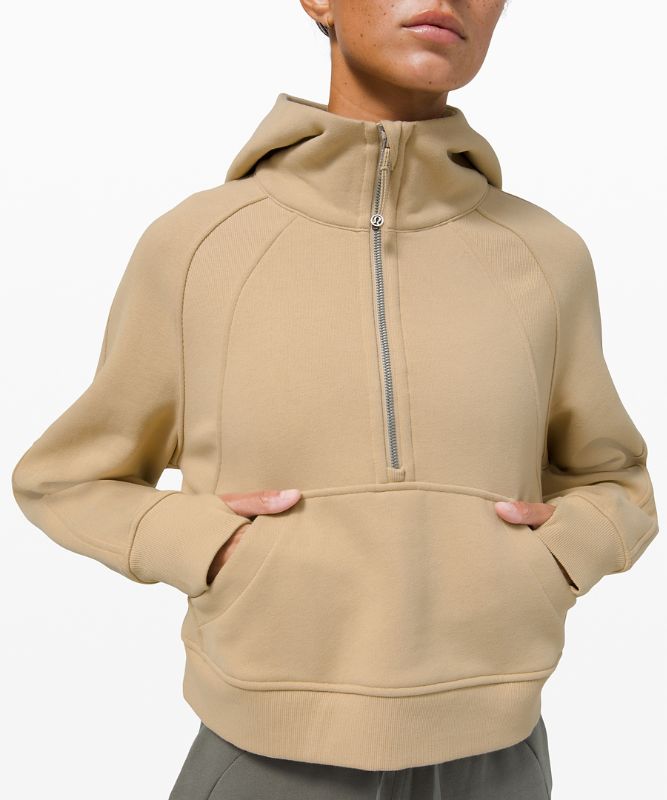 Sudadera con Capucha Lululemon Scuba Oversized 1/2 Zip Mujer Trench | 85263-NSCE