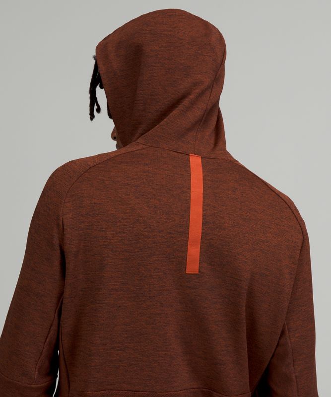 Sudadera con Capucha Lululemon Textured Tech Hombre Rojos Oscuro Negros | 54319-GOWE