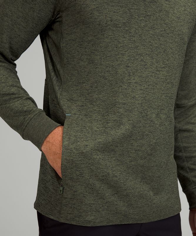 Sudadera con Capucha Lululemon Textured Tech Hombre Verdes Negros | 20493-NCRT