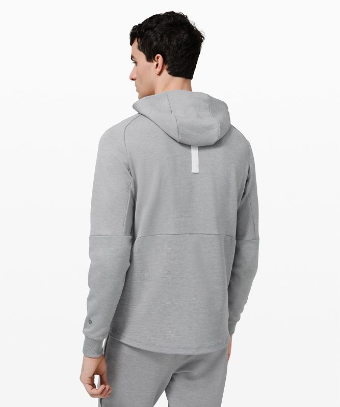 Sudadera con Capucha Lululemon Textured Tech Hombre Blancos Grises | 19860-QKNC