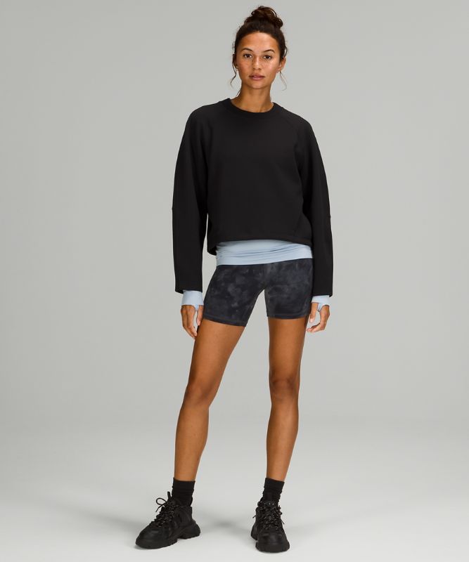 Sudaderas Lululemon AirWrap Modal Crew Online Only Mujer Negros | 47283-IUZA