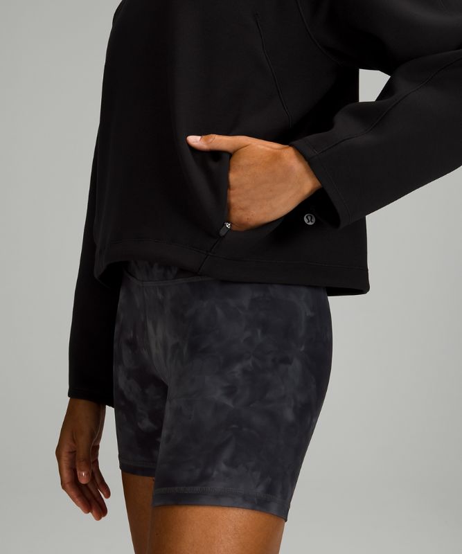 Sudaderas Lululemon AirWrap Modal Crew Online Only Mujer Negros | 47283-IUZA