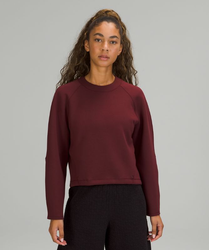 Sudaderas Lululemon AirWrap Modal Crew Online Only Mujer Rojos Vino | 57319-CBTZ