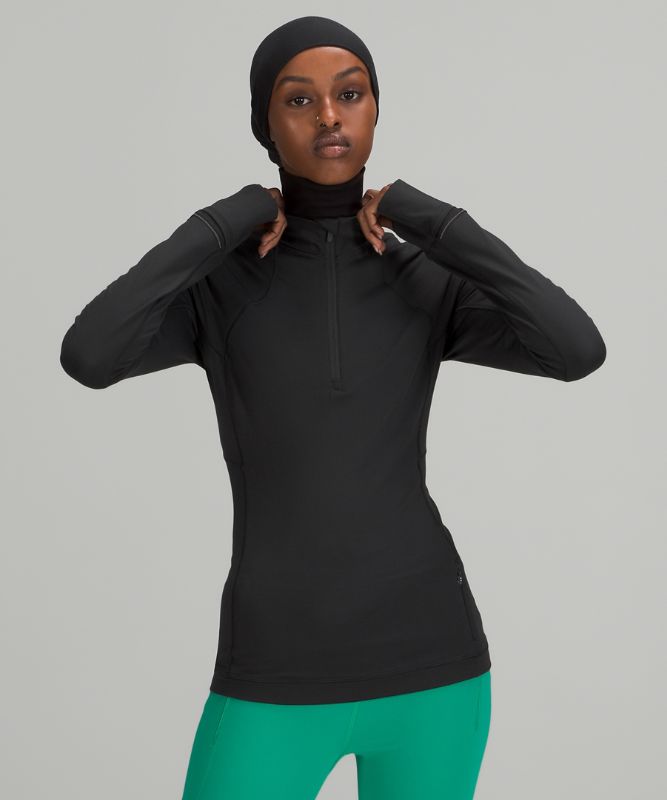 Sudaderas Lululemon It\'s Rulu Run 1/2 Zip Mujer Negros | 94506-FOAT