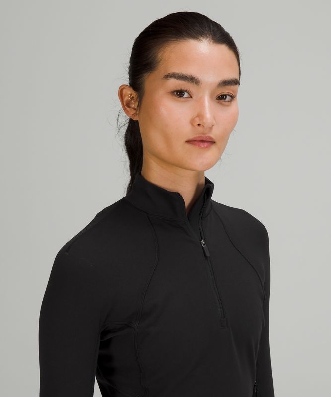 Sudaderas Lululemon It's Rulu Run Cropped Half-Zip Mujer Negros | 49716-YSXD