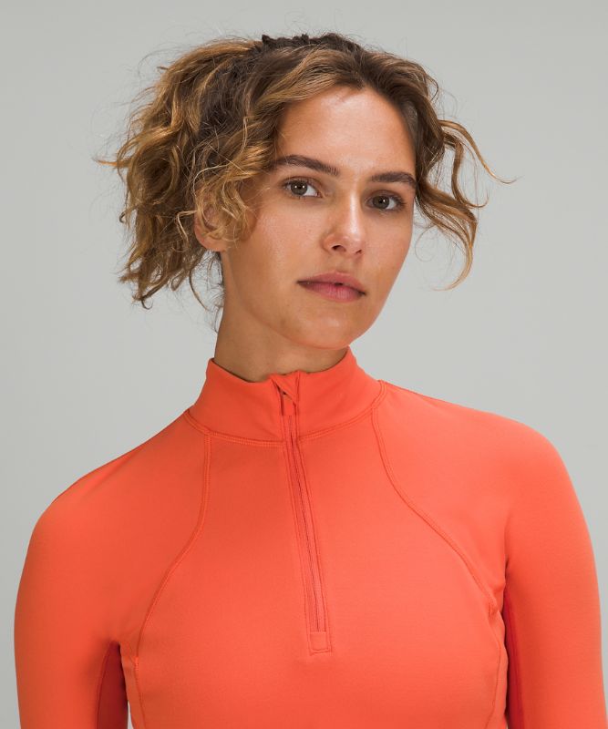 Sudaderas Lululemon It's Rulu Run Cropped Half-Zip Mujer Coral | 76825-PWZK