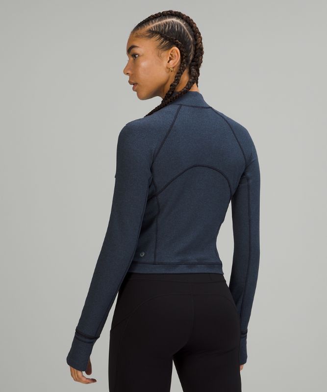 Sudaderas Lululemon It's Rulu Run Cropped Half-Zip Mujer Azul Marino Negros | 05176-OEKL