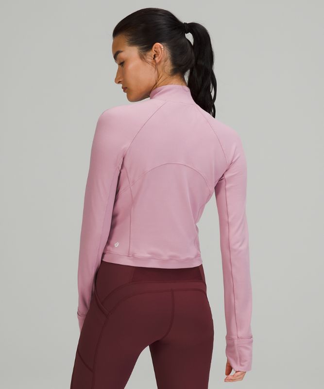 Sudaderas Lululemon It's Rulu Run Cropped Half-Zip Mujer Rosas Grises Marrom | 62930-HDUR