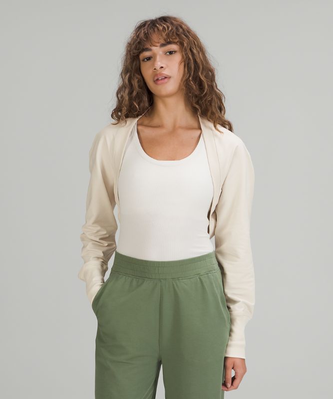 Sudaderas Lululemon LA Cropped Long Sleeve Shrug Mujer Blancos | 48679-RCKE