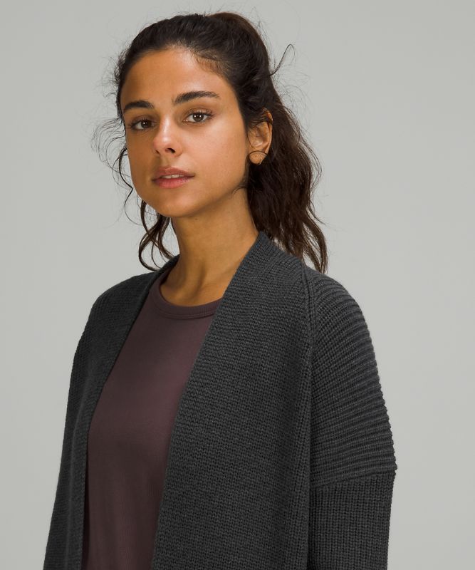 Sudaderas Lululemon Merino Wool Cardigan Online Only Mujer Negros | 08426-ZYUR