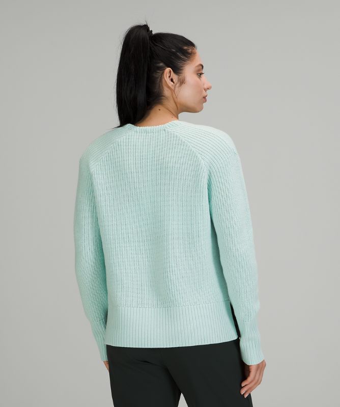 Sudaderas Lululemon Merino Wool V-Neck Sweater Mujer Verde Menta | 56980-SBHM