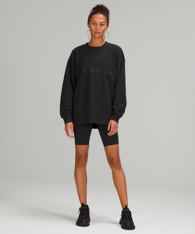 Sudaderas Lululemon Perfectly Oversized Crew Mujer Negros | 81624-PRLZ