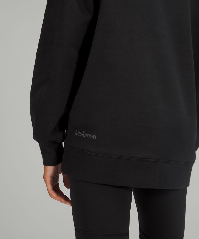 Sudaderas Lululemon Perfectly Oversized Crew Mujer Negros | 81624-PRLZ